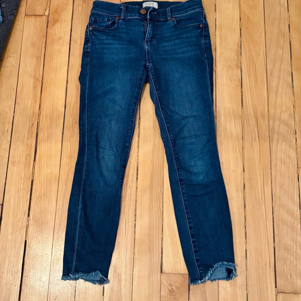LOFT Modern Skinny Ankle Cropped Jeans 00P